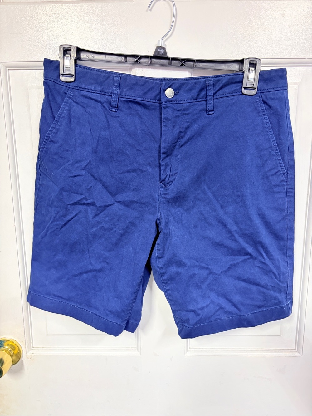 Men's Flat Front Chino Shorts in Royal Blue